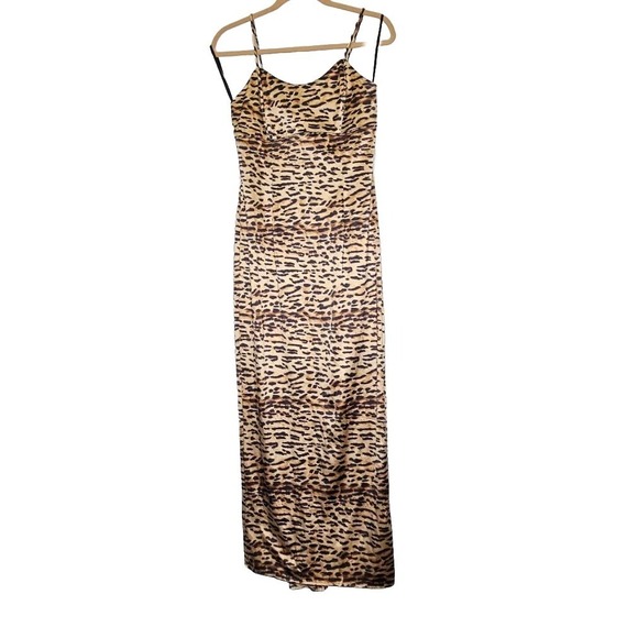 Jessica McClintock Dresses & Skirts - Jessica McClintock Gunne Sax Leopard Print Maxi Dress Size 5/6